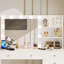 Greyden Makeup Vanity with Lighted Mirror, Outlets and 6 Drawers-1238950190