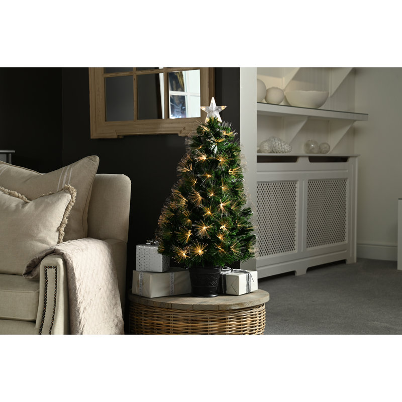 Lighted Artificial Spruce Christmas Tree, 60' H