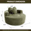 Round Sofa Bed With Memory Foam Sectional Couches For Living Room, Cloud Couch With Three Pillows, Green-130478314