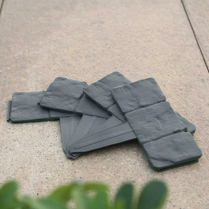 Bordure de jardin en plastique effet pierre pavée 20 pièces
