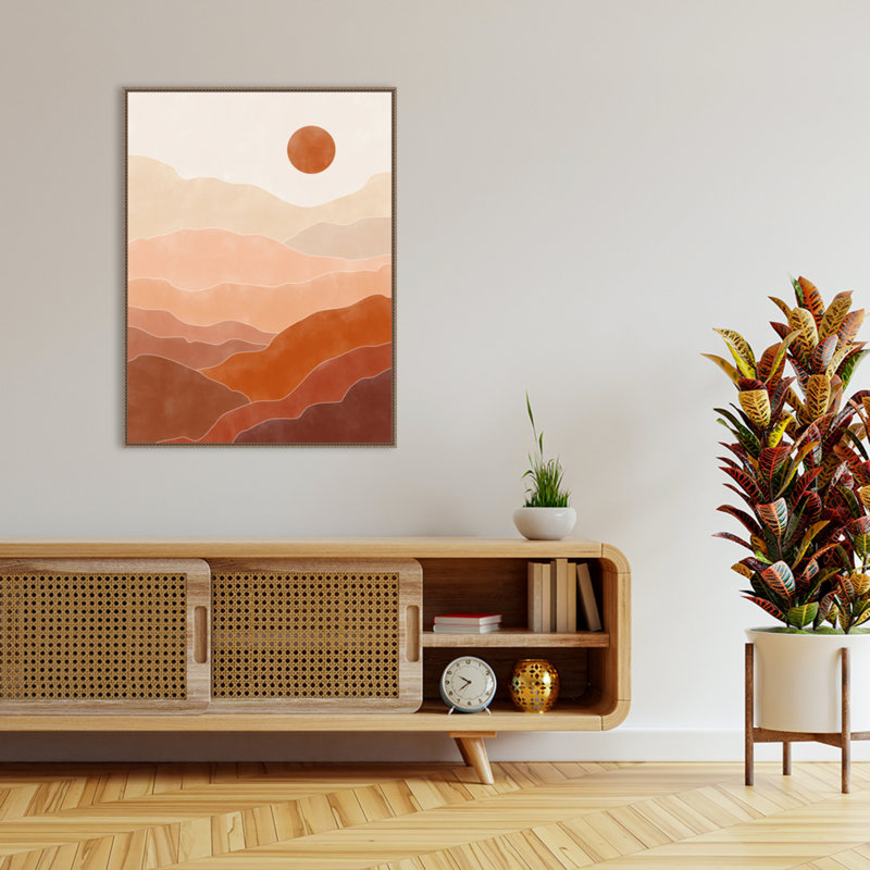 «Terracotta No 37» par Coddington, reproduction d'art sur toile encadrée, H 42 po x l 32 po