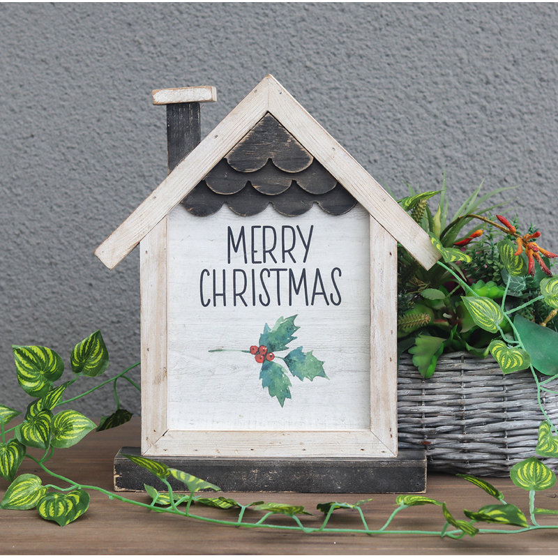 Décoration de table en bois joyeux Noël