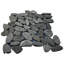 River Sliced Random Sized Stone Pebble Tile in Black