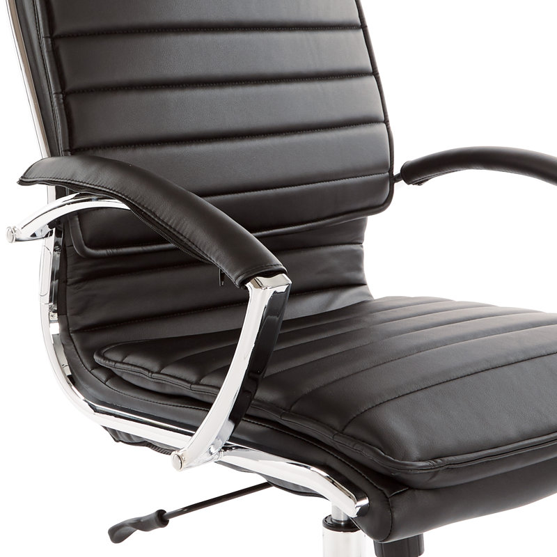 Fauteuil de conférence en similicuir Pro-Line II, Noir