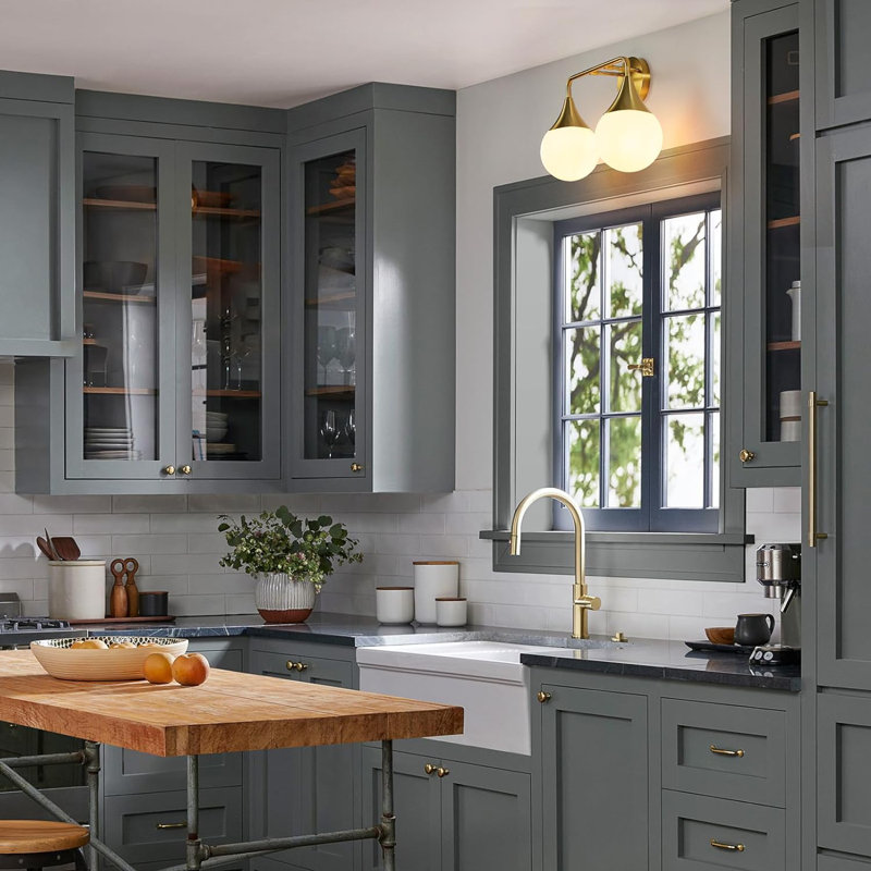 Éclairage pour meuble-lavabo 2 lumières Nomaan, Or