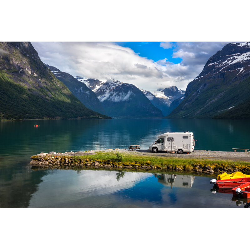 Hallman Holiday Trip In Motorhome by Cookelma - Wrapped Canvas Print, 30cm H x 46cm W x 3.8cm D