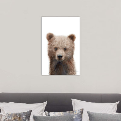 Grizzly Bear Cub 1 Piece Wrapped Canvas Painting