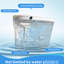 Toilette intelligente, bidet, ouverture / fermeture automatique, chasse d'eau, siège chauffant, lavage à bulles, modes de lavage multiples, nuit, affichage numérique, capteur à pédale, batterie de secours, buse autonettoyante, rebord pré-mouillant