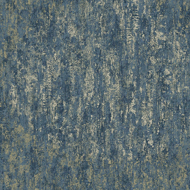 Bobbette 10m x 53cm Metallic Finish Wallpaper Roll, Navy