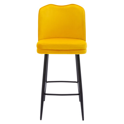 Henline Upholstered Counter Stool with Metal Frame