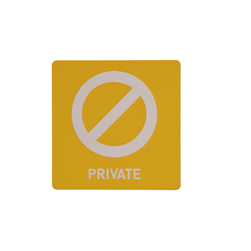 Enseigne de bureau d'entrée privée jaune Limit