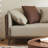 86.6'' Wide Faux Leather 3-seat Sofa with Pillow Armchair and Metal Legs, Mid-century Modern Sofa Couch for Bedroom, Lliving Room, Guest Room-123176105-123176102