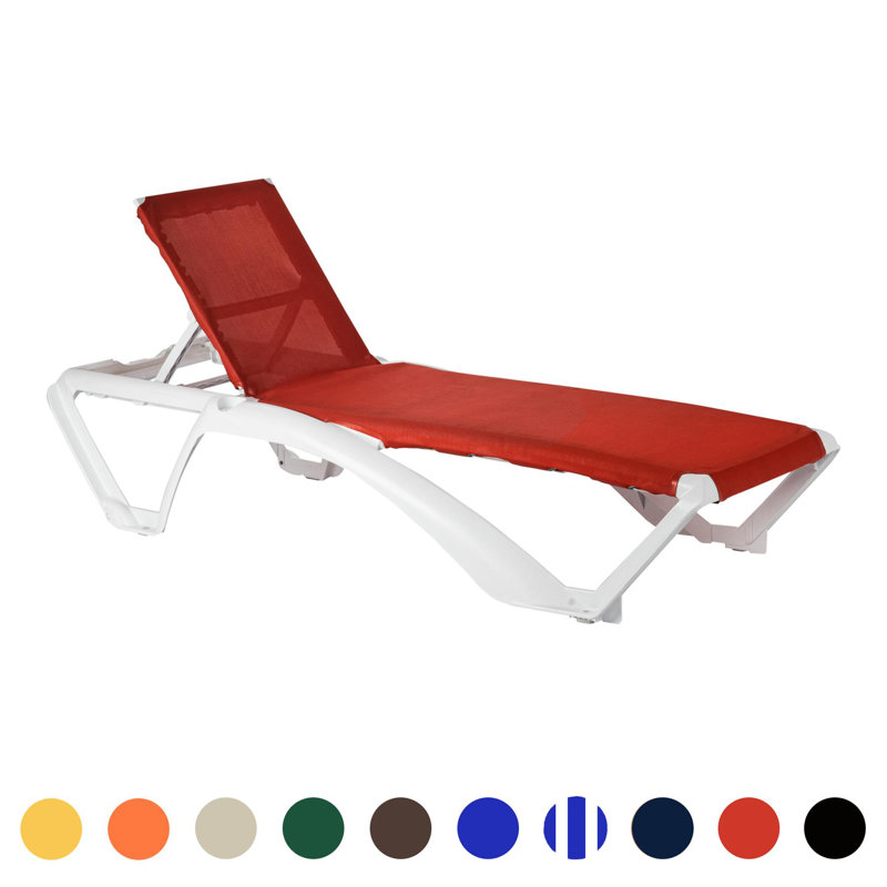 190cm Long Reclining Single Chaise, Red
