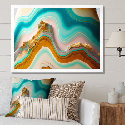 Liquide Harmony agate turquoise sur toile