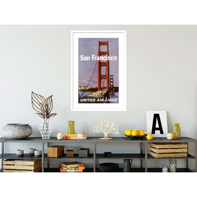 Affiche de San Francisco United Lignes par Stan Galli, impression giclée encadrée