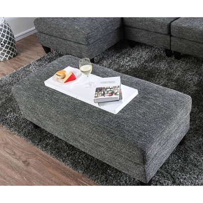 1 pièce gris de style transitionnel avec revêtement en chenille, structure en bois massif, pieds tapissés, mousse haute densité et coussins de dossier ajustés pour le salon en tissu, coussins