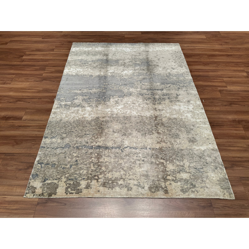 Tapis gris en laine noué à la main Original Original