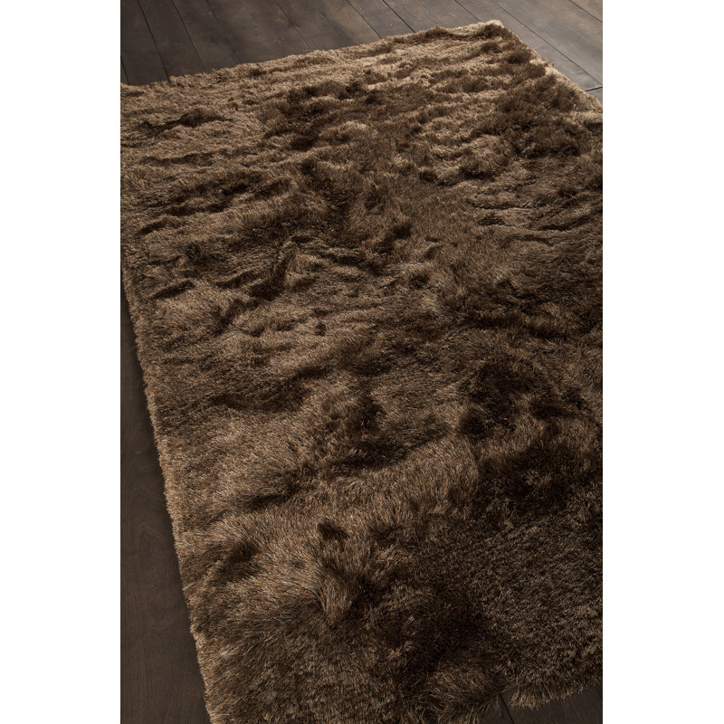 Naya Hand Loomed Area Rug in Brown/Beige, Rectangle 5' x 7'6"