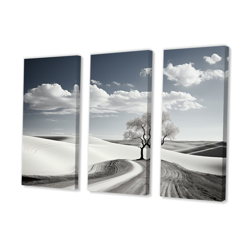 Photographie de paysage scandinave de tranquillité - ensemble d'art mural scandinave, H 32 po x l 48 po x P 1 po