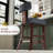 25.6"H Mid-Century Upholstered Counter Stools with Solid Wood Legs-627682043