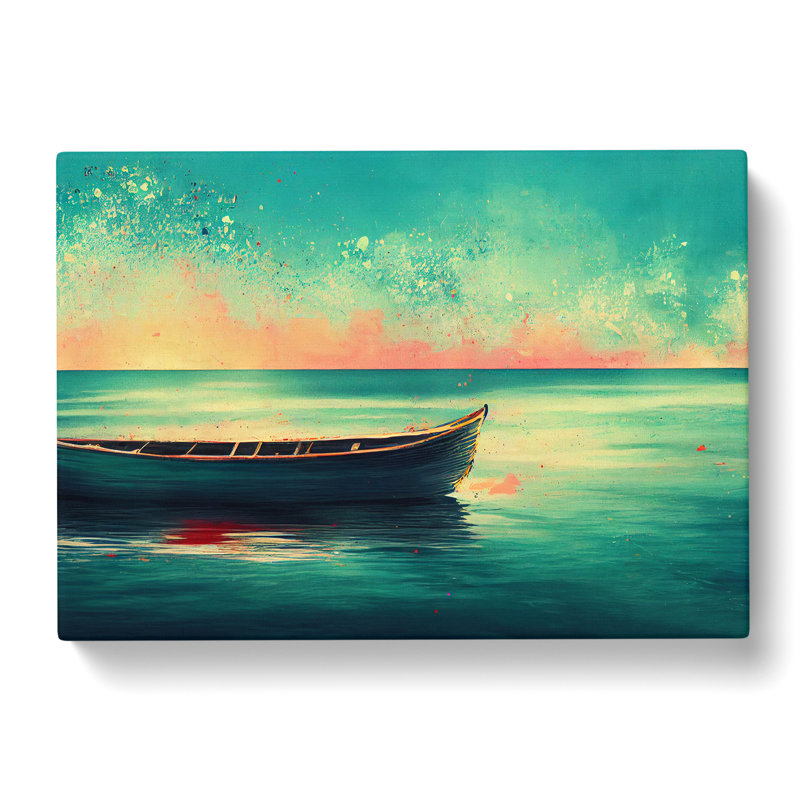 Boat Paint Splashed Vol.3 - Wrapped Canvas, 35cm H x 50cm W x 3cm D
