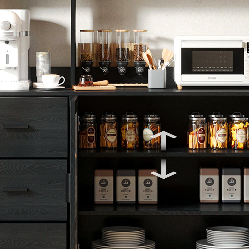 Jennylee 59.6'' Kitchen Pantry, Black