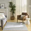 Tapis d'intérieur moderne ivoire Ebern Designs Delfina-626914797