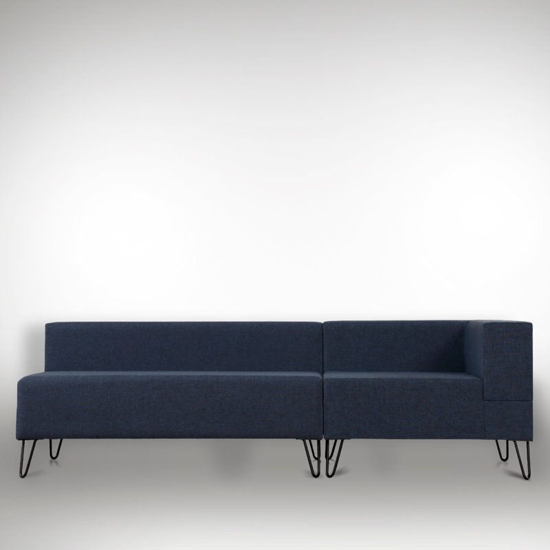 Canapé rembourré 78,7 po Gennadius, Polyester à 100 % bleu foncé