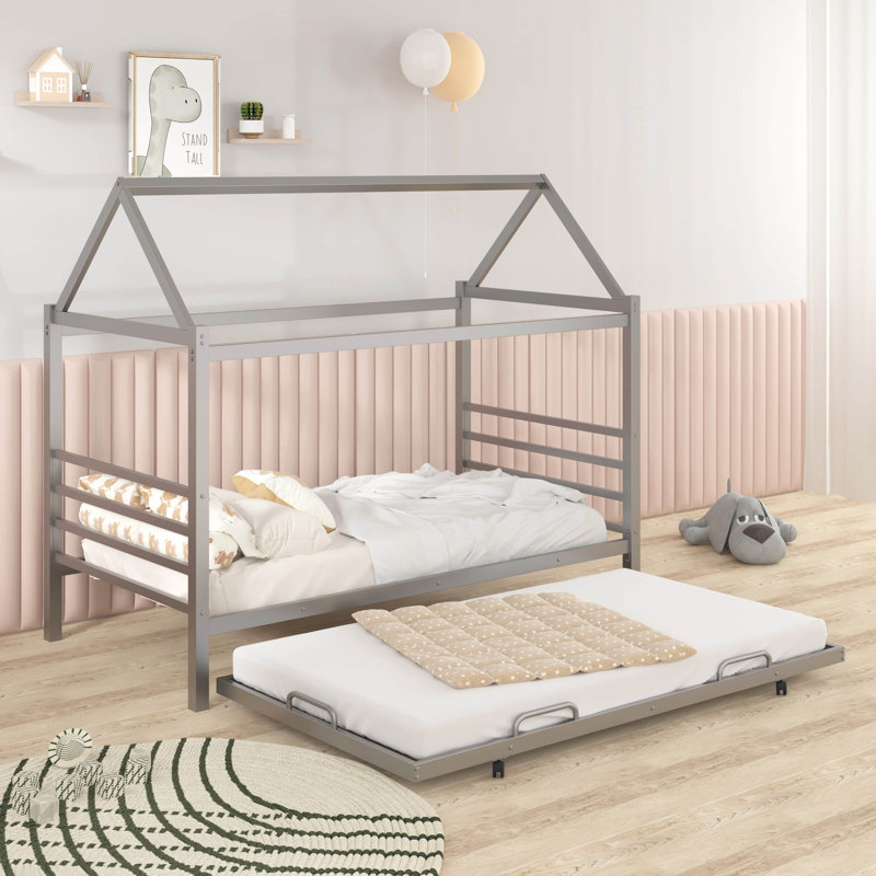 Lit simple avec couchette Cartee par Isabelle & Max ™, Argent