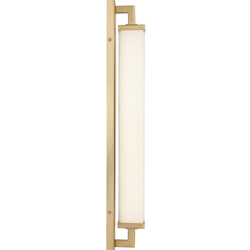 Barre de meuble-lavabo à DEL intégrée de 28 po en laiton antique à DEL haute efficacité 1750 lumens 20W, styles de montage vertical et horizontal, 3 choix de température de couleur, à intensité variable, simple