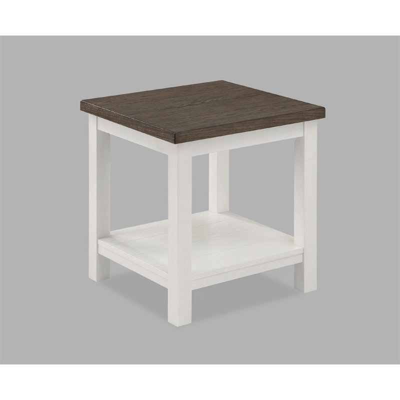 Table de bout en bois de style ferme
