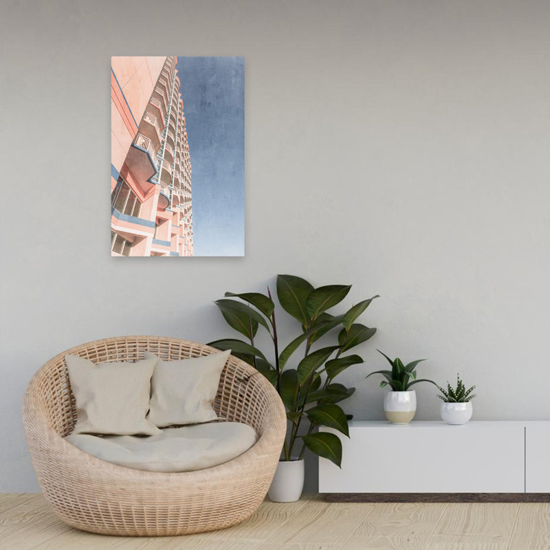 Paysage marin, photographie de paysage urbain moderne, H 24 po x l 16 po