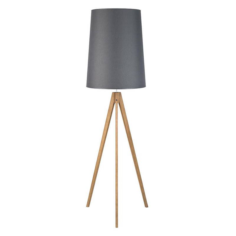 Averardo 177cm Wood Tripod Floor Lamp, Grey