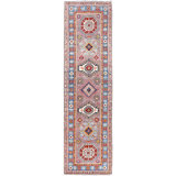 Possing One-of-a-Kind 2'6" X 9'2" New Age Runner Wool Area Rug Grey