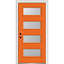 Porte d'entrée pré-suspendue en verre givré à 4 lumières avec 4 lumières-40456371-40456374-40456384