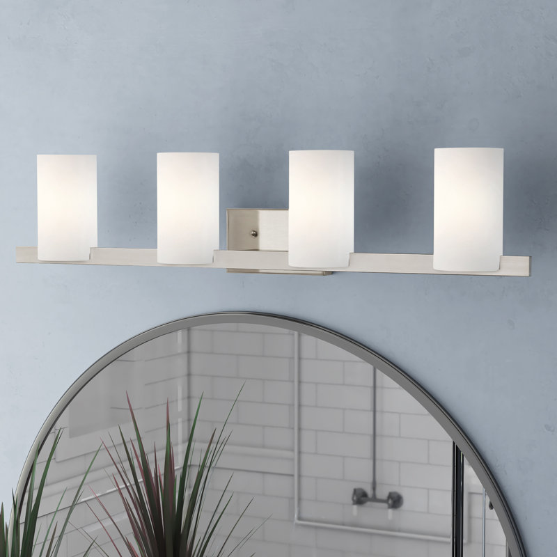 Éclairage pour meuble-lavabo 4 lumières Ariellah, Nickel brossé