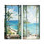 Fenêtres à la plage II - ensemble de 2 impressions sur toile côtières-443544172-443544171