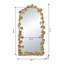 Miroir mural 51,5 "x 29" pleine longueur arqué avec des accents de feuille d'or, miroir décoratif pour le salon, la chambre à coucher