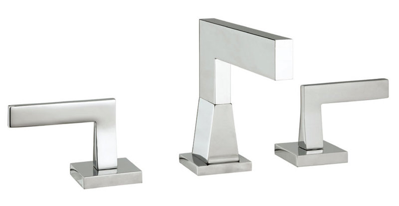 Crisp Widespread Faucet Bathroom Faucet with Drain, Polished Nickel
