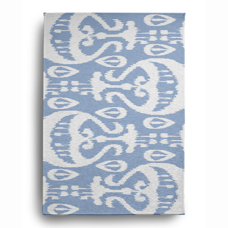 Tapis en chenille doux 128_Ikat, Rectangle 4 pi x 6 pi