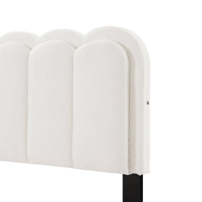 Structure de lit tête de lit Lambswool Petal, Lit double
