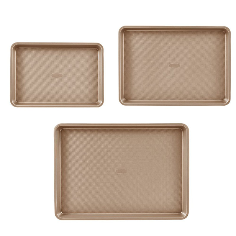 VEVOR 4 Piece Non-Stick Steel Bakeware Set, Gold