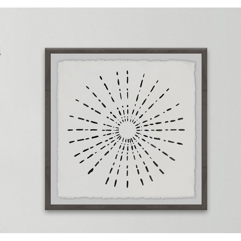 «Burst of Black» par Marmont Hill - impression encadrée sur papier, H 32 po x l 32 po x P 1,5 po