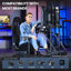 Anman Racing Sim Cockpit with TV Stand & Black Seat Fit for Thrustmaster Logitech G923, Not Include Steering wheel & Wheels & Pedals and Shifter Handbrake 