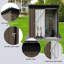 Abri de jardin en métal 5 pi x 4 pi brun + noir