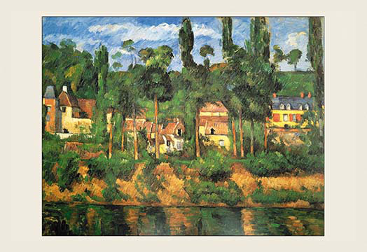 Reproduction d’art sur toile, "le chateau de medan" par paul cezanne, H 20 po x l 30 po x P 1,5 po