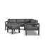 Canapé modulaire en métal à 5 places avec repose-pieds Greyson