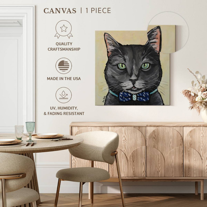 Crowle Cat Smokey Gray Tabby, 16" H x 16" W