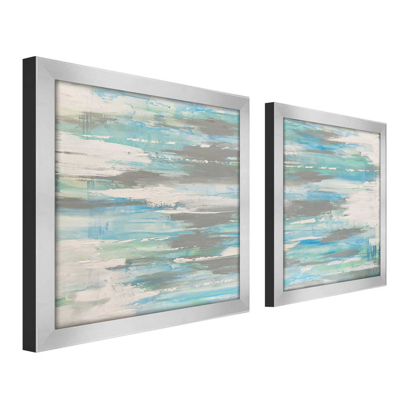 Blue Gaze Framed On Paper 2 Pieces Set