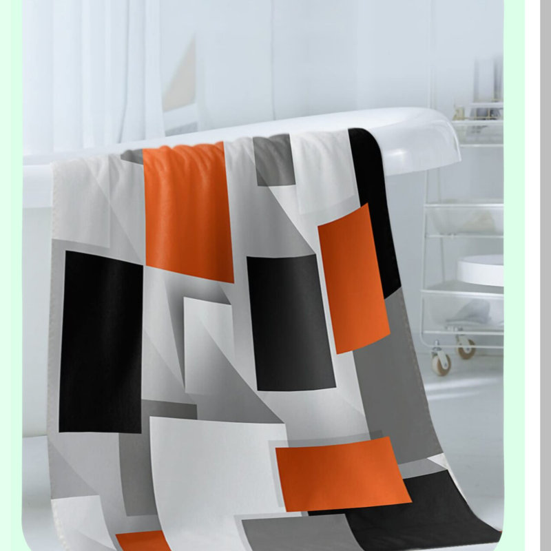 Modern Geometric Luxury Bath Towel Set - Soft & Absorbent, 3-Piece: Bath Towel, Hand Towel, Washcloth - Perfect for Bathroom, Kitchen, Beach